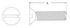 Picture of 1/2 - 13 X 1 3/4 Machine Screw Flat Head Slotted Zinc Cr+3
