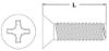 Picture of 1/4 - 20 X 5 Stainless Steel 18-8 (Inch) Philips Flat Head Machine Screw