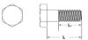 Picture of 7/8 - 9 X 26 6 T A307 Grade A Low Carbon Hex Bolts (Inch) Hdg