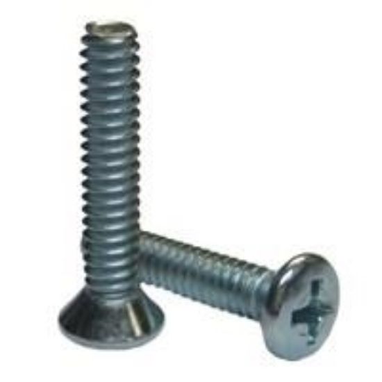 Picture of 10 - 24 X 1 1/2 Machine Screw Oval Head Phillips Zinc Cr+3