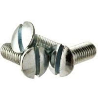 Picture of 1/4 - 20 X 1 1/2 Machine Screw Oval Head Slotted Zinc Cr+3