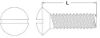 Picture of 1/4 - 20 X 1 1/2 Machine Screw Oval Head Slotted Zinc Cr+3