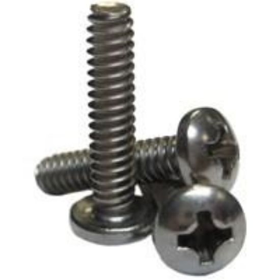 Picture of 1/4 - 20 X 3/4 Stainless Steel 18-8 (Inch) Philips Pan Head Machine Screw
