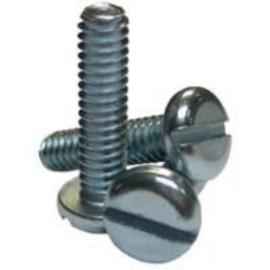Picture of 1/4 - 20 X 1 1/8 Machine Screw Pan Head Slotted Zinc Cr+3