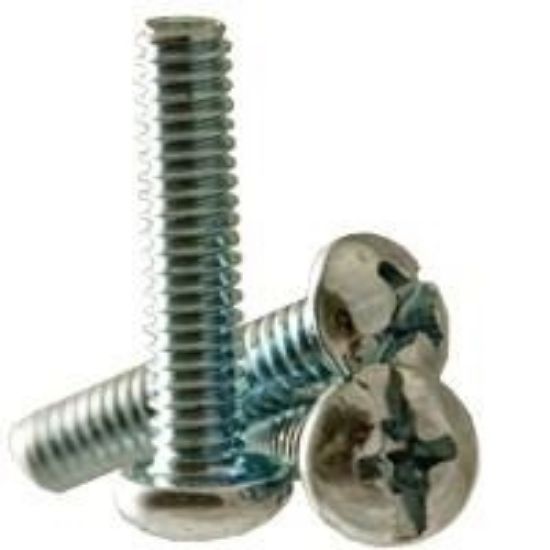 Picture of 8 - 32 X 4 Machine Screw Round Head Phillips/Slotted Combo Zinc Cr+3