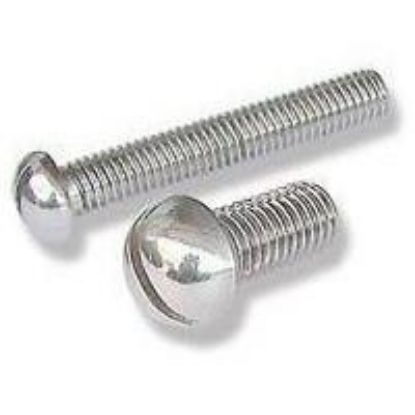 Picture of 1/4 - 20 X 2 Machine Screw Round Head Slotted Zinc Cr+3