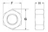 Picture of 1 1/2 - 6 S.S.316 Hex Nut