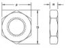 Picture of 1 - 8 Finished Hex Jam Nut Plain