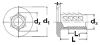 Picture of Type I Insert Nut 1/4-20 x 10mm Heavy Flange Zinc
