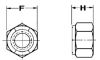 Picture of 1 1/2 - 12 NTE (THIN) Hex Locknut Nylon Insert Zinc CR+3