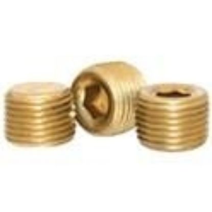 Picture of 1/16 Pipe Plugs Brass (Inch) 3/4 Taper Plain