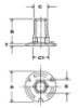 Picture of Round Base Pallet Nut 3/8-16X1 HD Locking Flange Plain