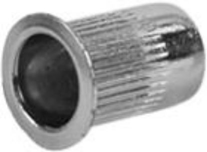 Picture of Rivet Nut 10-24 x 0.475 Flat Head w/ Serrations, Zinc Dichromate