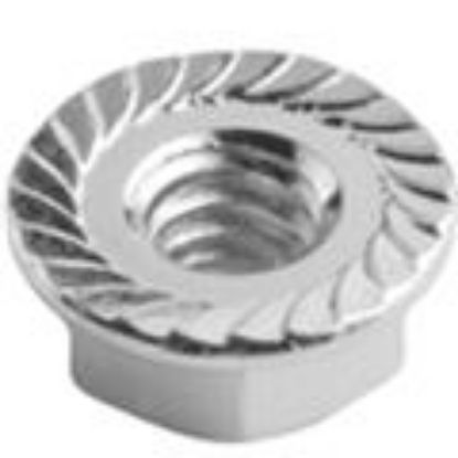 Picture of 1/2 - 13 Hex Locknut Serrated Flange Case Hardened Zinc CR+