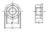 Picture of 5/8 - 18 Hex Locknut Serrated Flange Case Hardened Zinc CR+