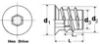 Picture of Type SIS Insert Nut 1/4-20 x 25mm Zinc