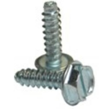 Picture of #10 - 16 X 1/2 Indent Hex Washer Head Slotted Type B Sheet Metal Screws