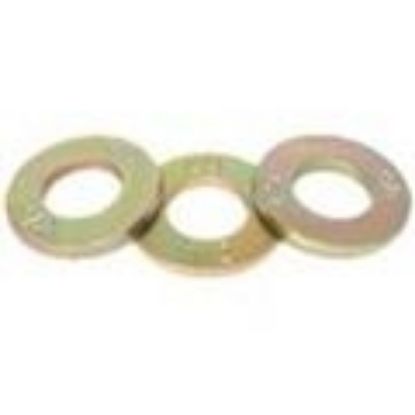 Picture of 1/4" L9 Tension Flat Washers Zinc & Yellow Cr+ 3 USS Pattern