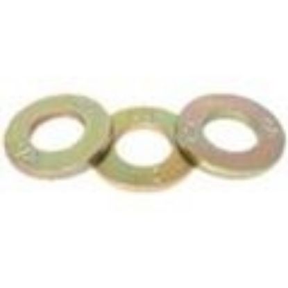 Picture of 9/16" L9 Tension Flat Washers Zinc & Yellow Cr+3 SAE Pattern